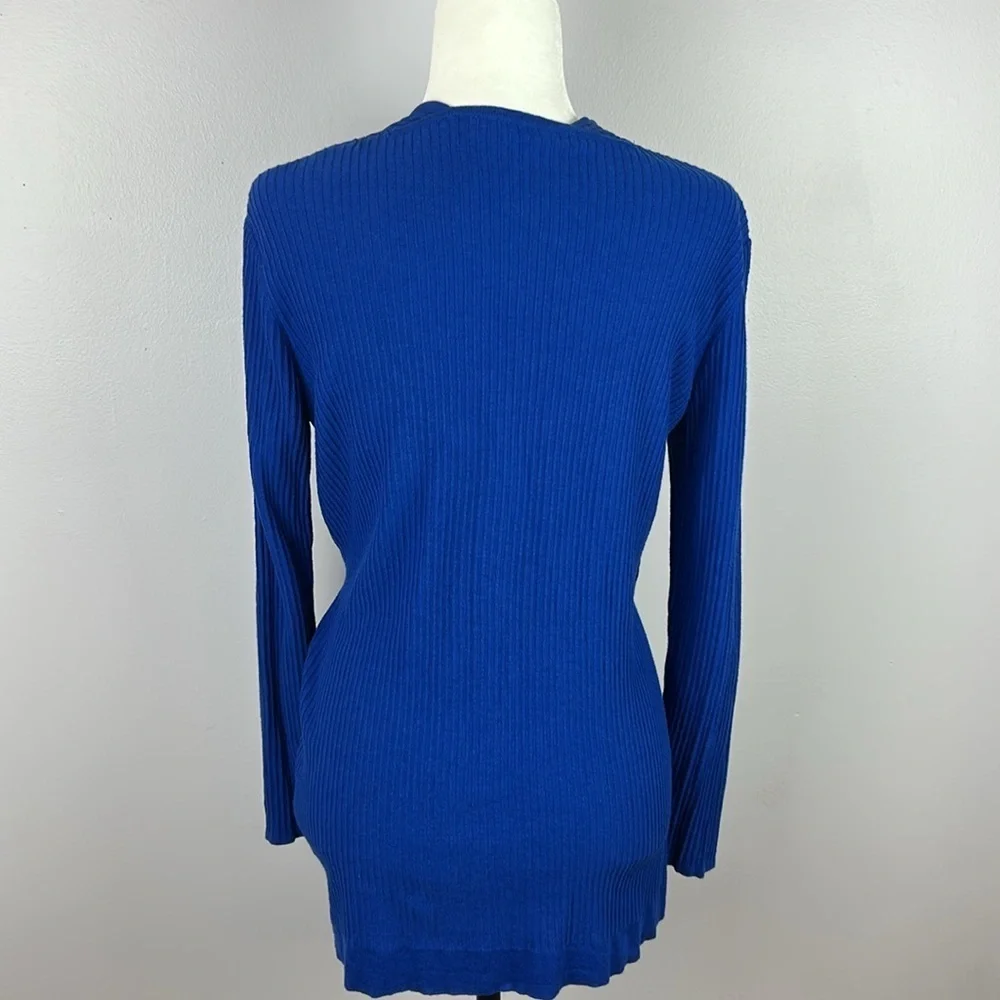 Sandro Silk Cashmere Knit Wrap Kimono Style Cardigan Sweater Size 1 Royal Blue - Picture 10 of 14